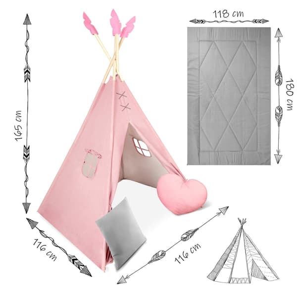 NK-406 Nukido-tiipiteltta lapsille - pinkki