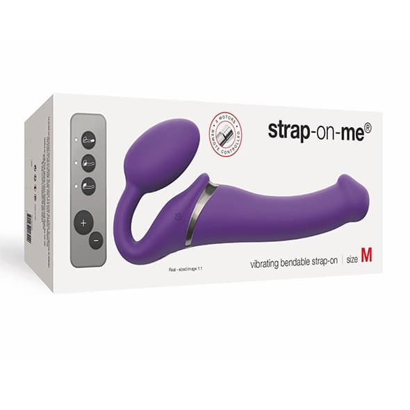 StrapOnMe Vibroiva Olkaimeton StrapOn M Violetti