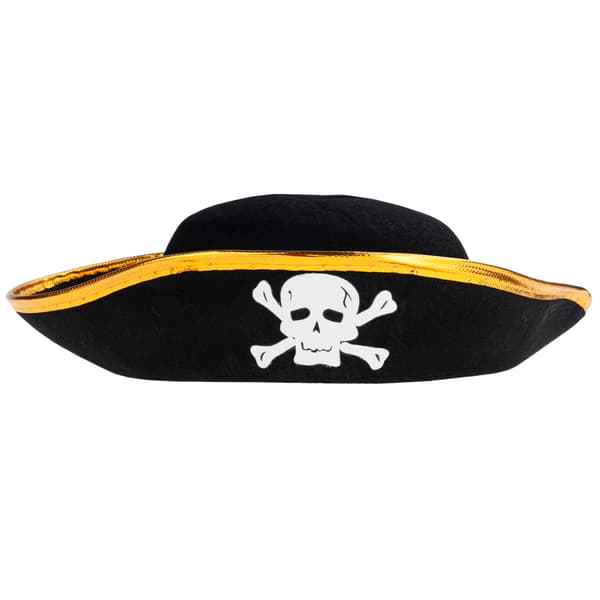 Piratkostume, Sort, Halloween-kostume til børn, hat og kappe, sæt