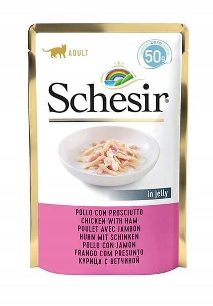 Schesir Kycklingfiléer Våtfoder för Katt 24x50g