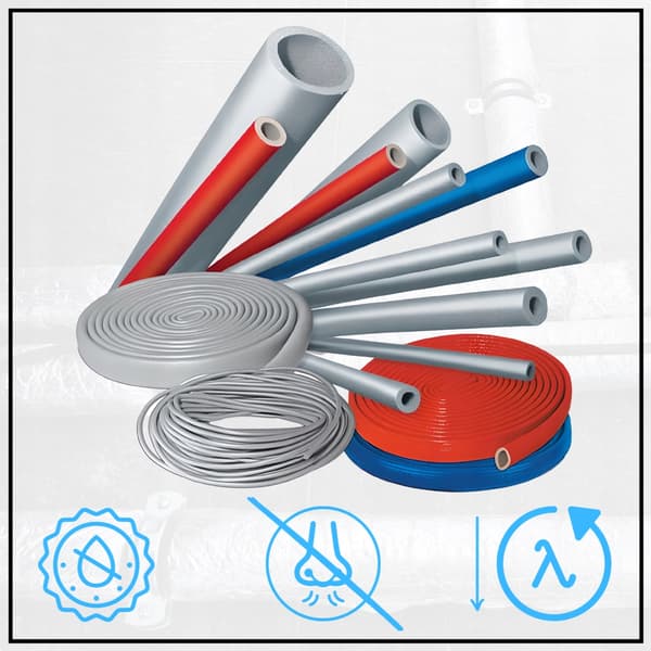 PEX-rörisolering 25 mm 28/6 tjock högkvalitativ - 10 m