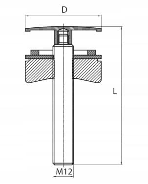 Handtvättställslock krom 50 mm