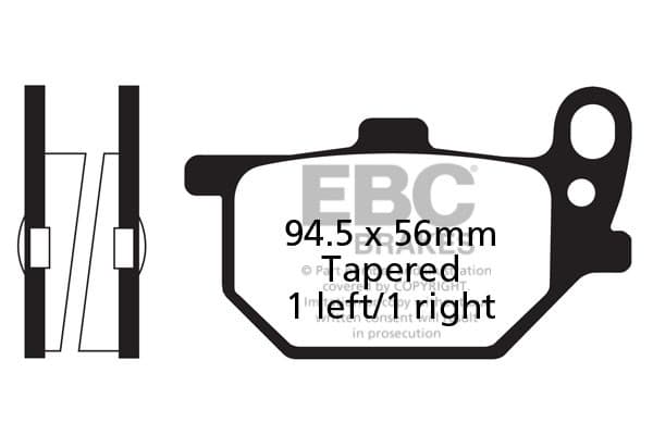 EBC FA061 jarrupalat (setti yhdelle levylle)