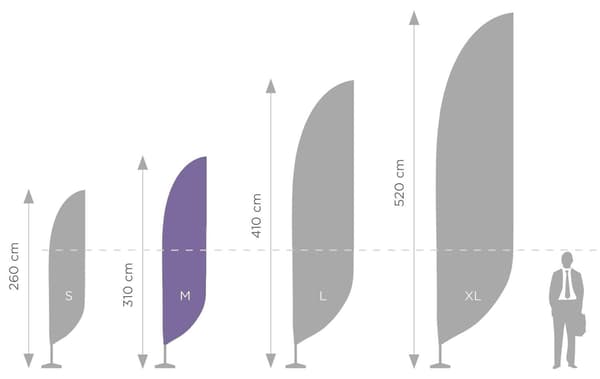 Standard M 350 cm mast