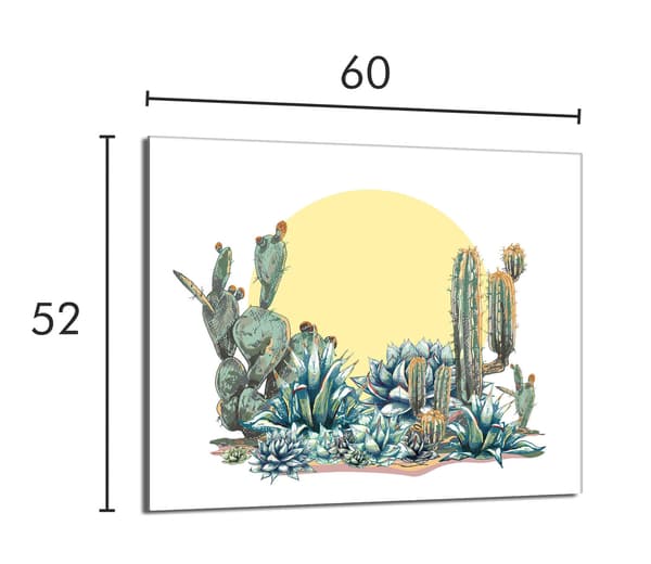 Glasbeskytter til komfur 60x52 Cactus