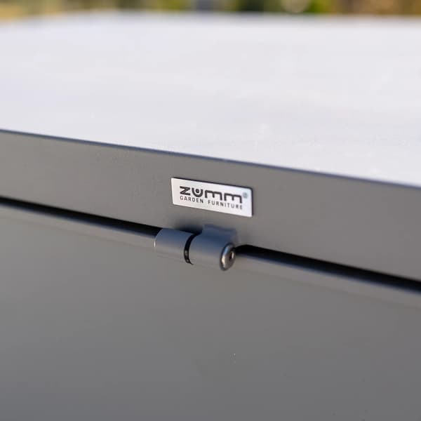 Homms trädgårds- och terrasslåda, grå aluminium