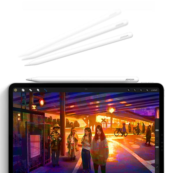 Aktiv stylus med 2 utbytbara spetsar - vit