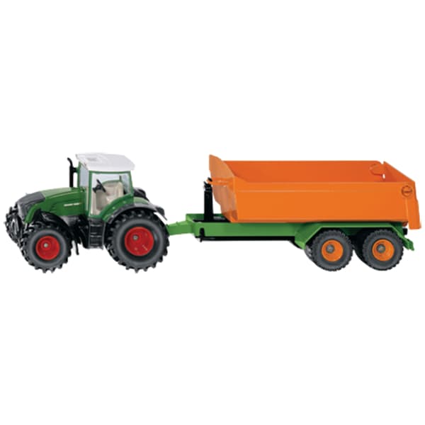 Traktor med böjt chassi och semitrailer
