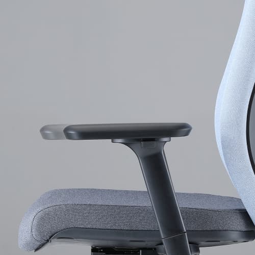 Up Up Athene ergonomisk kontorstol Sort, Grå + Blåt stof