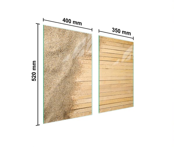 GLASSKYDDSPLÅT FÖR SPIS 75x52 SAND