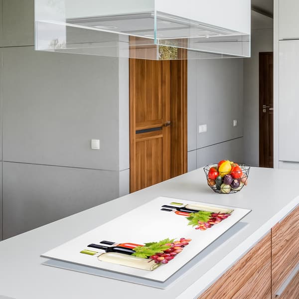 Glasskydd för spishäll 90x52 Vin