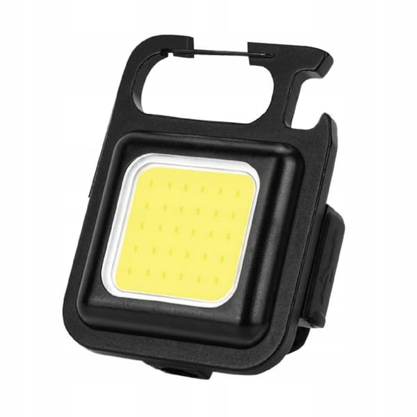 Tehokas mini-LED-taskulamppu avaimenperällä, magneetilla, pullonavaajalla, pidikkeellä ja jalalla