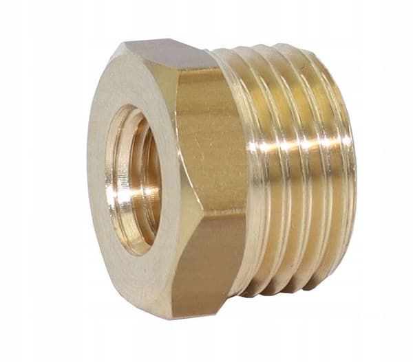 Manometerkorrektor i messing 1/2" x M12