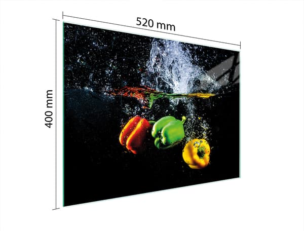 GLAS SKÆREBRÆT 52x40 PEPPER