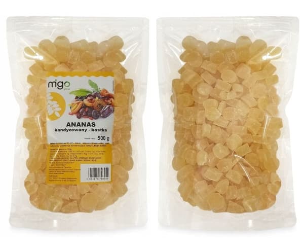 Kandiserede ananas tern (500g) - MIGOgroup