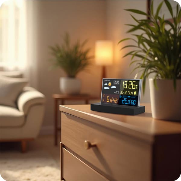 Väderstation med display BD-912 svart