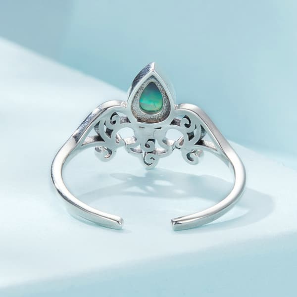 Silverring Justerbar Kristallring Silver 925