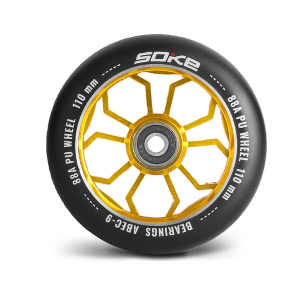 Scooterhjul 110 mm guld 2 stk.