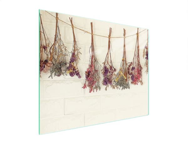 SKÄRBRÄDA I GLAS 52x40 BLOMMOR