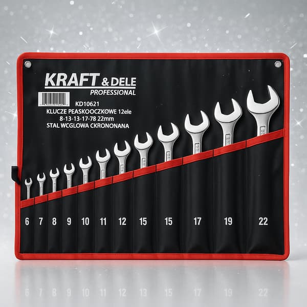 12-delade förkromade ringnycklar | Kraft&Dele