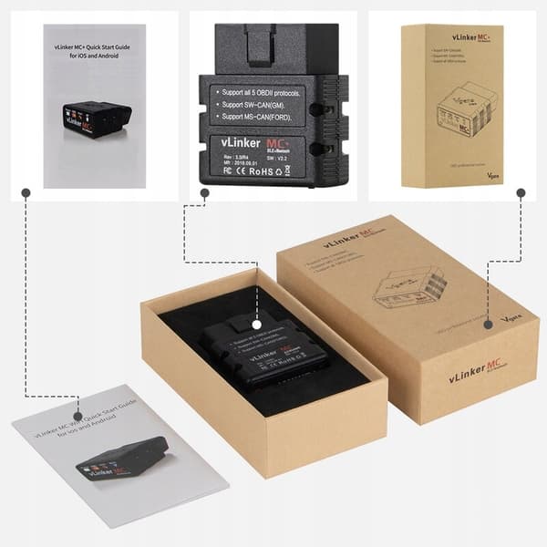Vgate vLinker MC+ Bluetooth 4.0 Bimmercode Forscan Android iOS-grænseflade