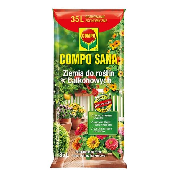 COMPO SANA substrat för balkongväxter 35 L