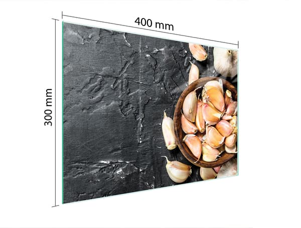 GLAS SKÆREBRÆT 40x30 HVIDLØG