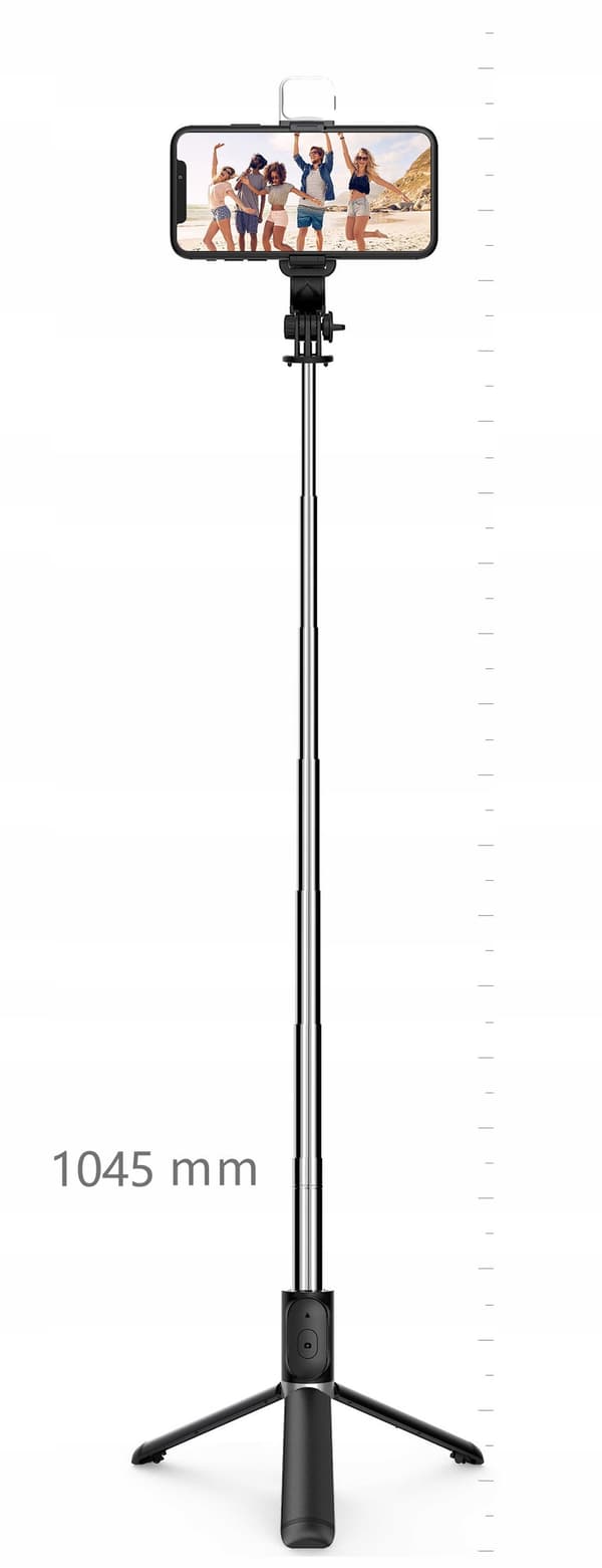 SELFIE-STICK MOBILSTICK STATIV LED-STATIV + FJÄRRKONTROLL