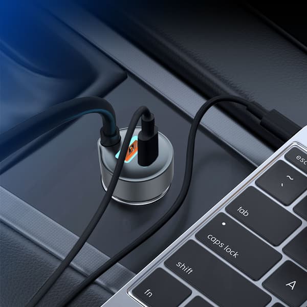 Billaddare 12V USB-C 65W | 2xUSB-C | USB-A | QC | PD