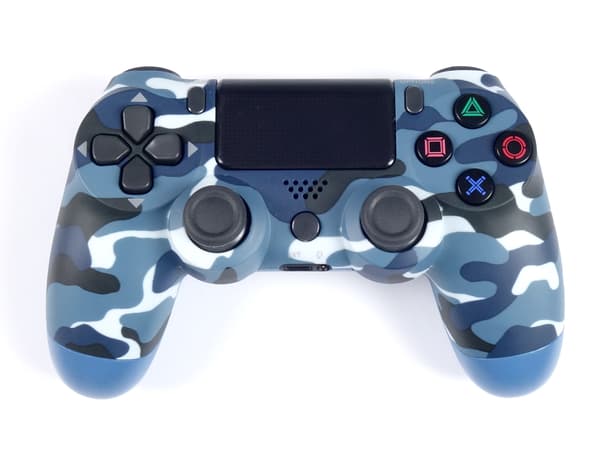 Trådløs pad-controller til PS4 PlayStation 4 Vibrationsfunktion Blå Camouflage