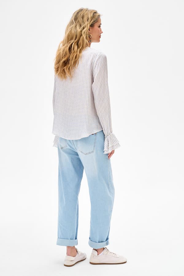 Isa Lyseblå Damebluse 38
