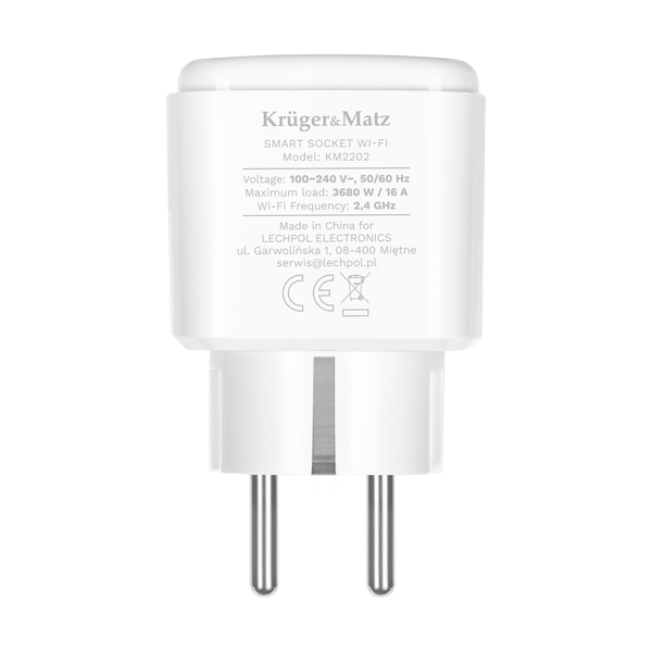 Smart WiFi Stik Kruger&Matz Connect P4 Tuya Programmerbar Timer