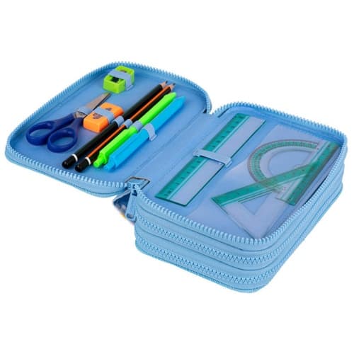 Trippeldäckarpennfodral med utrustning CoolPack Jumper 3 DAISY SUN