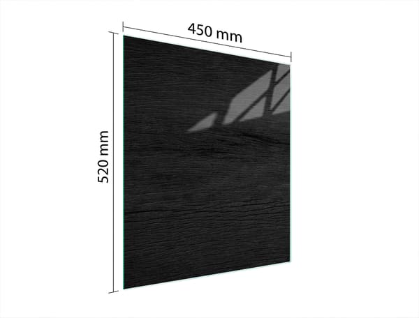 SKÄRBRÄDA I GLAS 45x52 SVART