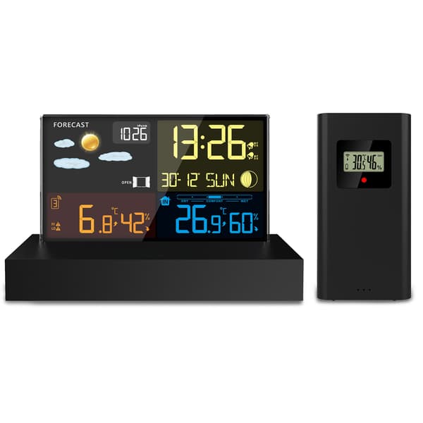 Väderstation med display BD-912 svart