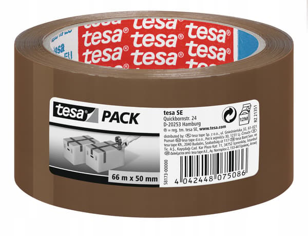 tesa STANDARD packtejp 66 m x 50 mm brun