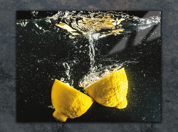 GLAS SKÆREBRÆT 30x22 CITRON