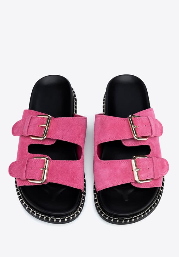 Wittchen Dam Rosa Mocka Läder Flip Flops
