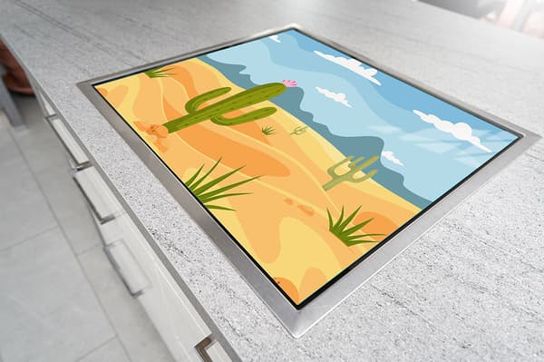 LASINEN SUOJALEVY LIEDELLE 70x52 CACTUS