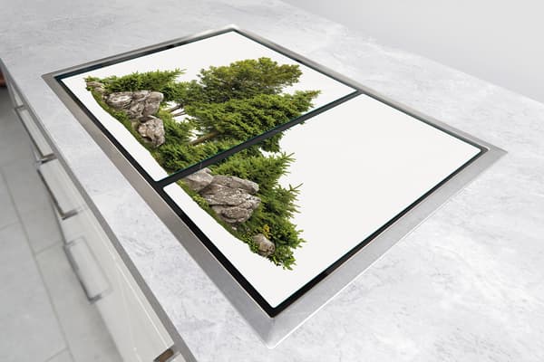 GLASSKYDDSPLÅT FÖR SPIS 75x52 TRÄ
