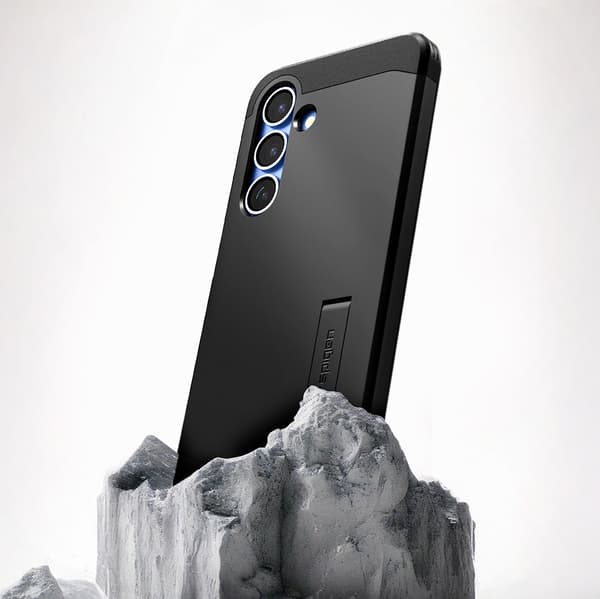 Samsung Galaxy S25 cover med robust Armor MagSafe-stativ - sort