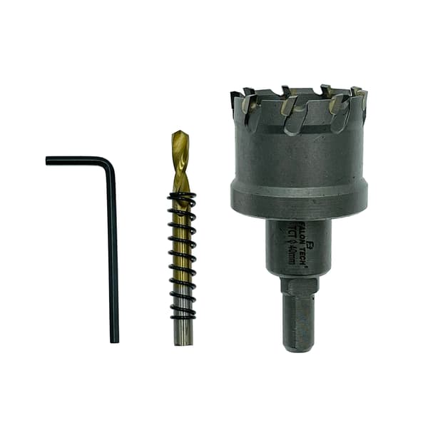 Falon-Tech hårdmetallhulsav 40 mm til metal, rustfrit stål, aluminium og træ