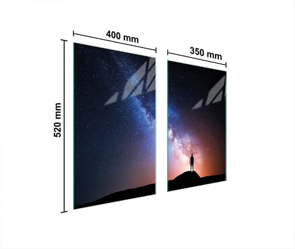 GLASBESKYTTELSESPLADE TIL KOMFUR 75x52 STJERNER
