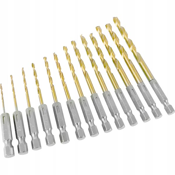 HEX HSS titanium metalbor 1,5-6,5 mm 13 stk. SilverTools