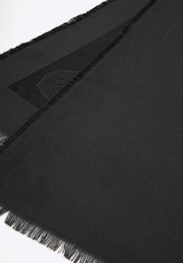 Wittchen Dame Bambustørklæde med Monogram Sort Bambusfiber