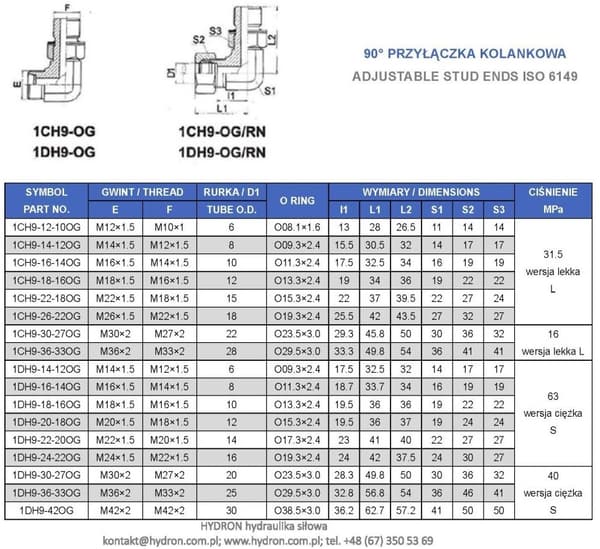 Böjkoppling 90° 1/4/M14X1.5 8L