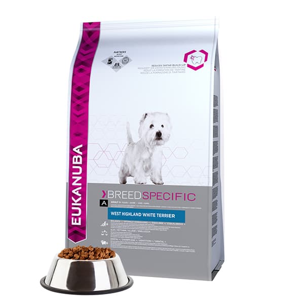EUKANUBA torrfoder för vuxna West White Terrier hundar 2x2,5 kg