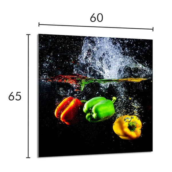 KEITTIÖN LASIPANEELI 60x65 Paprika