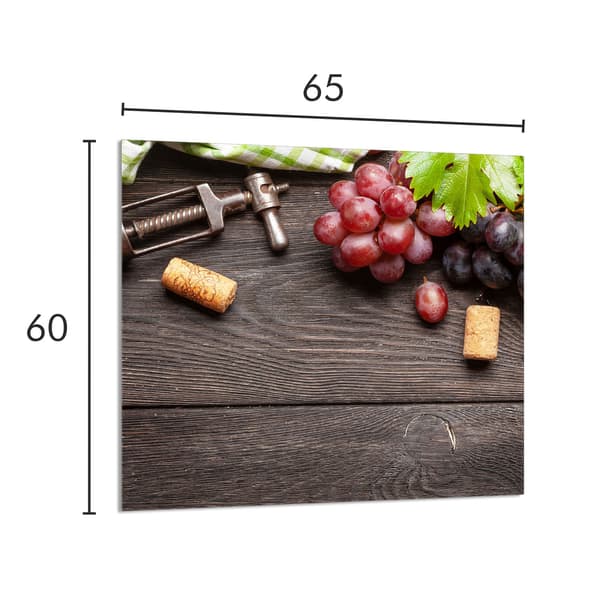 GLASPANEL FÖR KÖK 65x60 Frukt