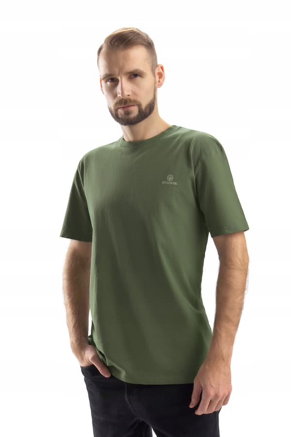 BMTS-01 M OLIV bomulds herret-shirt ETHAN